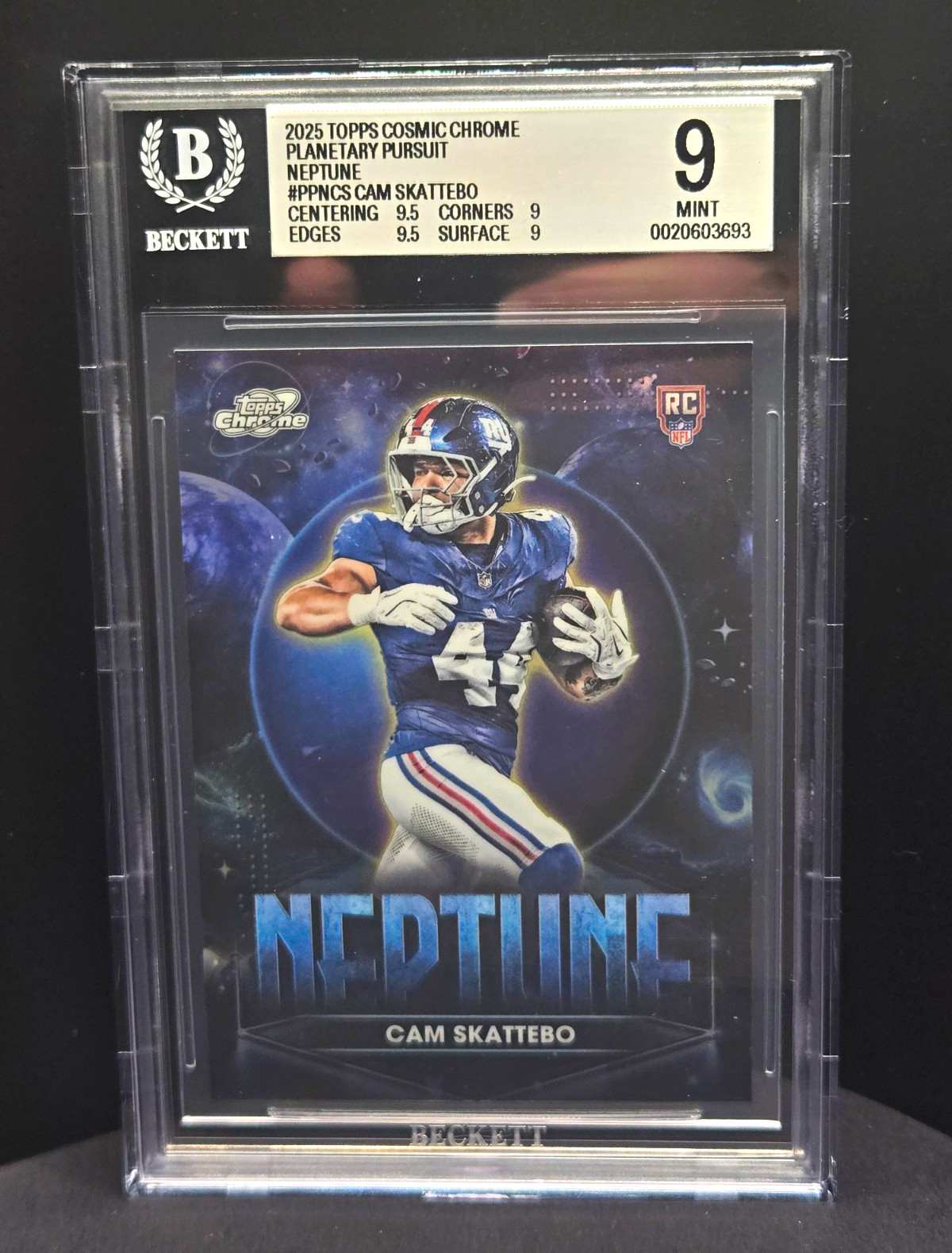 Cam Skattebo Topps Cosmic Chrome Planetary Pursuit #PPNCS Neptune