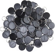 100PCS 125KHz RFID Key Fob Contactless Keyfob Proximity ID Card Token Black