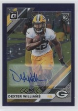 2019 Donruss Optic Rookies FOTL Purple Stars Prizm 9/50 Dexter Williams Auto ow1