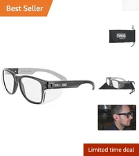 Stylish Y50 Nylon Frame Safety Glasses with Side Shields - ANSI Z87.1 Compliant