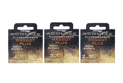 Drennan Acolyte Maggot Plus Barbed 30cm 8 Stk. Stipp Match Haken Vorfachhaken