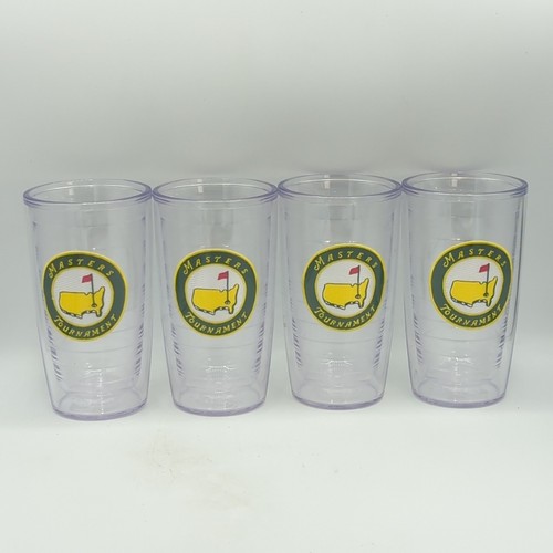 Juego de 4 vasos Tervis parche torneo golf Masters 16 oz sin tapas