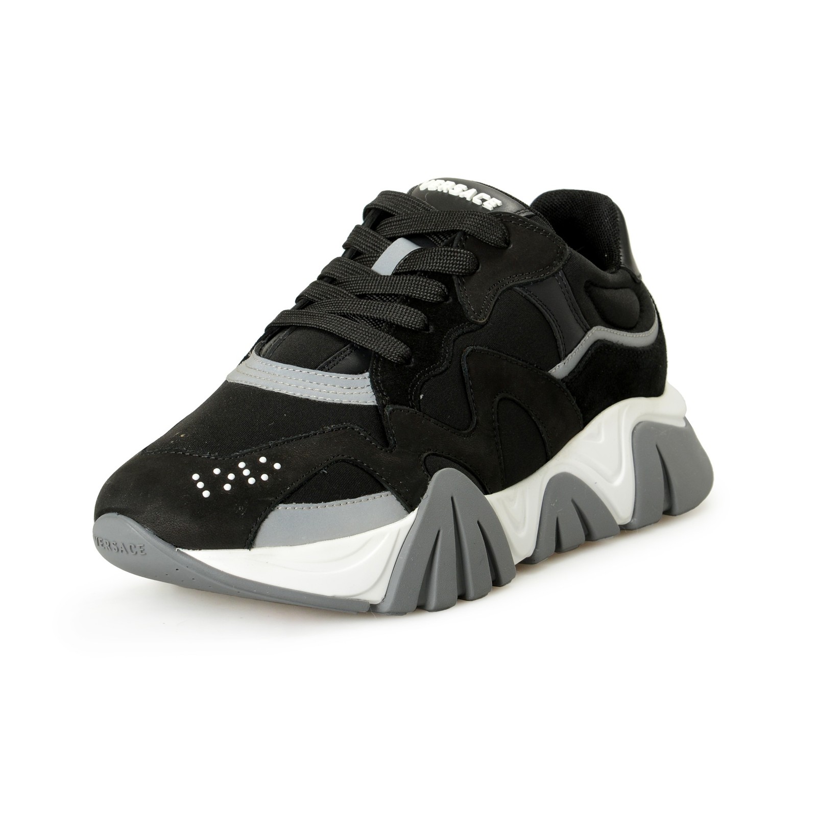 Мужские кроссовки Versace из разноцветной парусины и кожи с логотипом Medusa цена от 7 до 40 102590₽