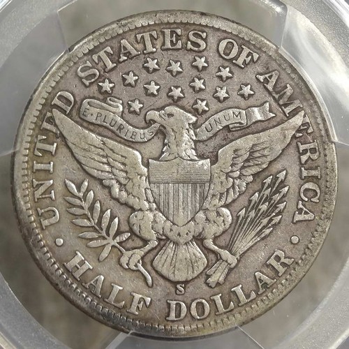 1900-S Barber Half Dollar, Very Fine, PCGS VF-25, Original - Picture 2 of 4