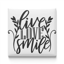 Live Love Smile Fridge Magnet 2x2 Made in USA
