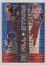 2021 Donruss Optic All-Stars Blue Pulsar Prizm Luka Doncic Trae Young #11 12ql