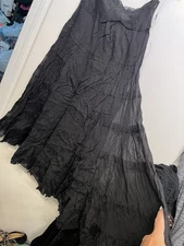 WET SEAL GORGEOUS GAUZE BLACK SHEEER COTTON WORK PARTY FLARE MAXI SKIRT S NWT