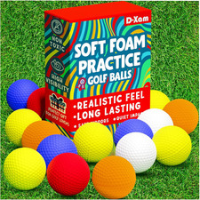 Foam Golf Balls Bulk 40, 24 or 15 Pack Practice Golf Ball Multicolor 41Mm