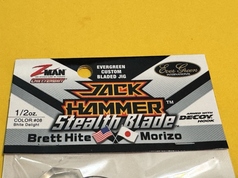 Z-man Stealth Blade Jackhammer Chatterbait 1/2 OZ White Delight Foto 2 de 4