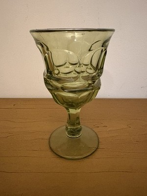 Set Of 12 Vintage Fostoria Argus Avocado Green 2770 4 7/8'' Wine Glasses