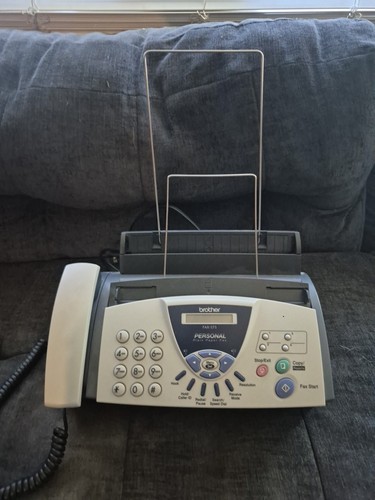 Brother FAX-575 Persönliches Normalpapier Faxgerät Telefon Kopierer BRAUCHT FARBBAND