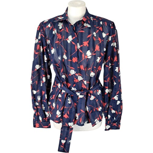 Daks, Daks Hemd groß Damen blau rot Baumwolle Vintage Outdoor Retro Knopfleiste 80er