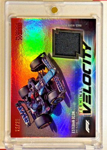 Esteban Ocon #TV-OCO 2024 Topps Paddock Pass Formula 1 Terminal Velocity Relic card