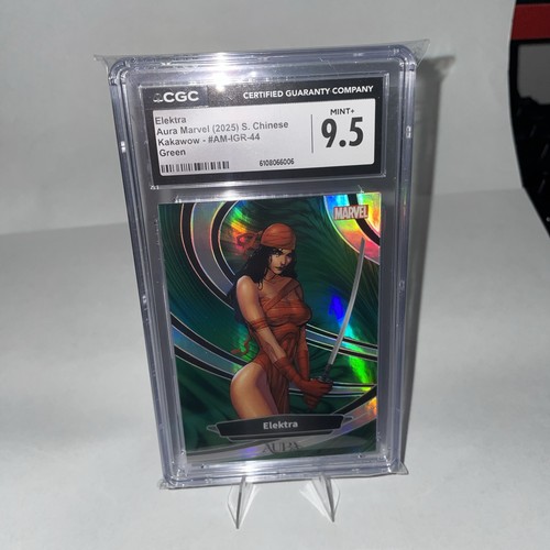 2025 Kakawow Aura Marvel Green #AM-IGR-44 Elektra 1/25 First On Alpha CGC 9.5