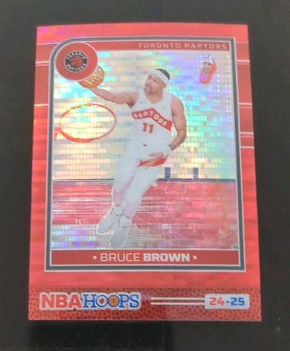 π2024-25 Bruce Brown 41 Panini NBA Hoops Premium Red Pulsar Serial #'d /199 - Picture 1 of 3