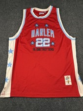 Platinum Fubu Harlem Globetrotters Curly 22 Jersey Red White Blue Size XL