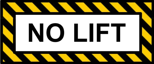 Aviation No Lift Airplane Model Sign Self Adhesive Warning Vinyl Sticker