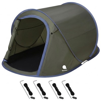 Pop Up Wurf Zelt 2 Personen 220 cm - grün - Camping Festival Automatik Trekking