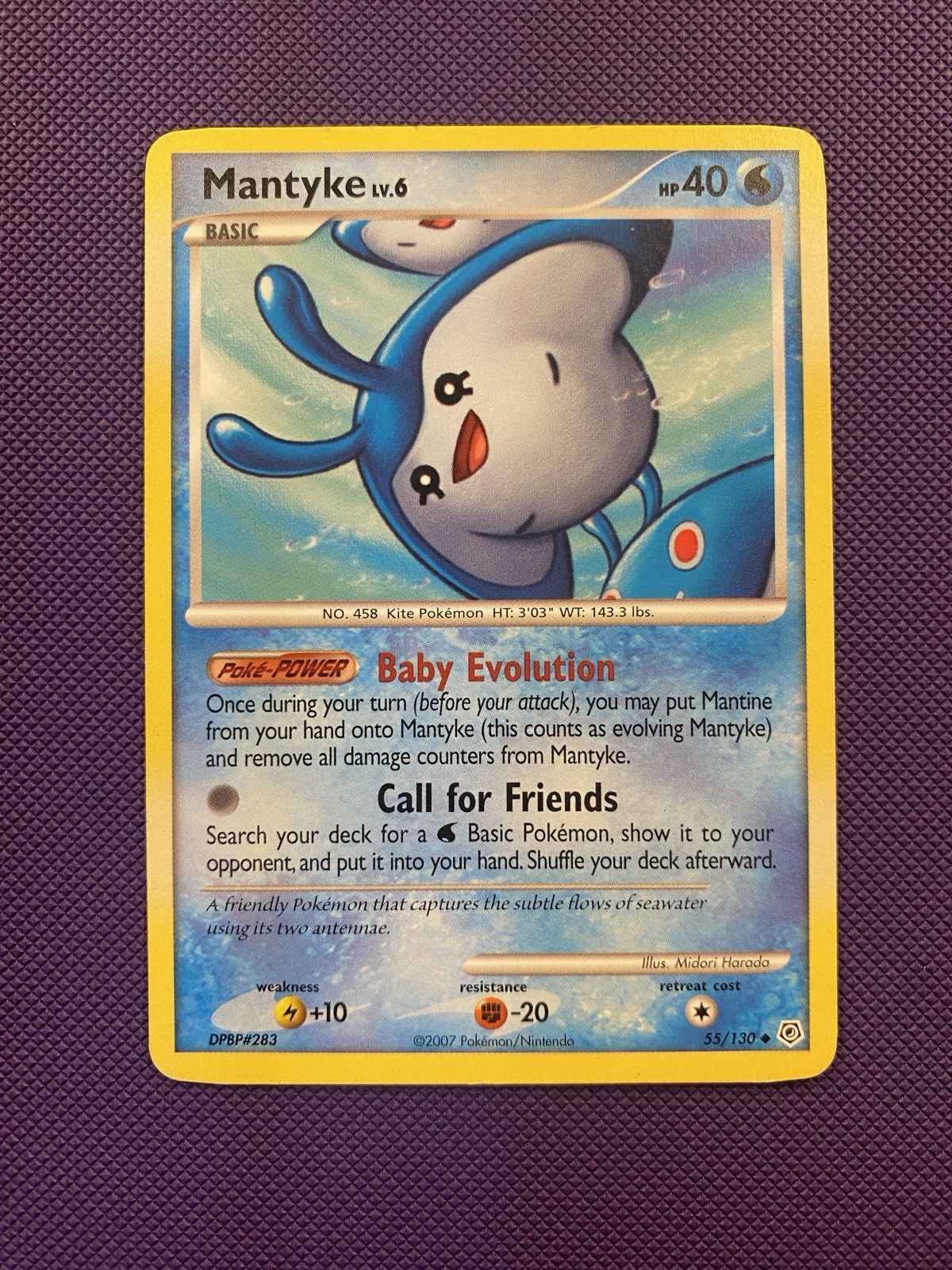 Mantyke #55 Diamond & Pearl Non Holo Pokemon 2007 LP