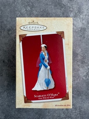 Hallmark Keepsake Scarlett O' Hara Ornament 2003 Blue White Dress NEW