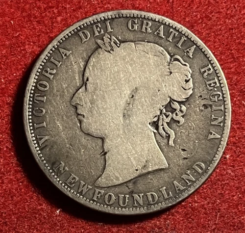 1874 Newfoundland 50 Cents — photo from the most recent tracked eBay sale