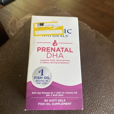Nordic Naturals Prenatal DHA, beery 90 count  830 mg Omega-3 + 400 10/27