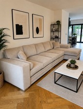 New| Soho Corner Sofa |Chaise End |Left & Right |velvet Pebble | foot Stool
