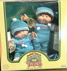 1985 Cabbage Patch Kids TWINS Boy Dolls - Yarn Auburn Hair, Brown Eye -NIB