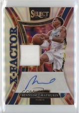 2024 Panini Select X-Factor Memorabilia Signatures /199 Bennedict Mathurin Auto
