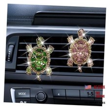 2PCS Bling Car Air Vent Clips, Crystal Rhinestone Auto Air Tortoise