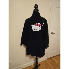 Vintage Hello Kitty Black Bath Robe