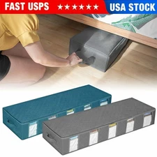 Under Bed Storage Bag Containers Clothes Box Underbed Organizer Non-Woven Fabric