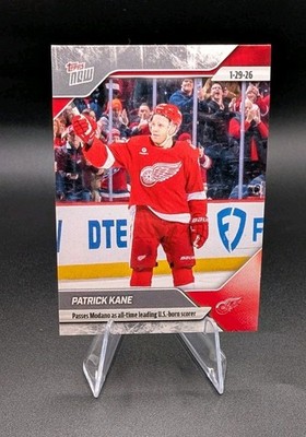 Patrick Kane 2025-26 NHL Topps Now Sticker #102 Leading US Born Scorer