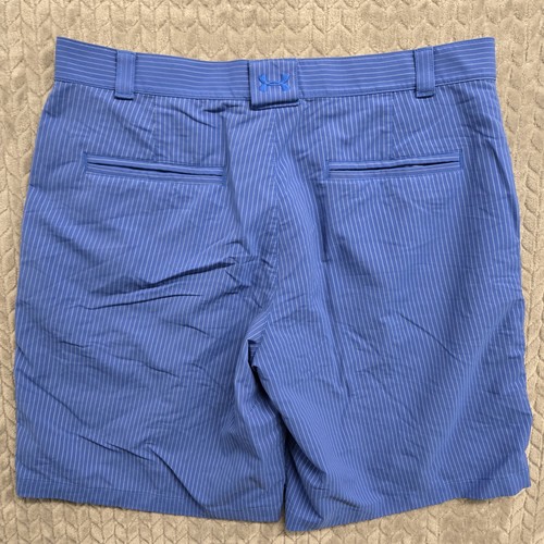 Under Armour Golf Shorts Mens Size 38 Blue Pinstripes 1254347 - Picture 7 of 8