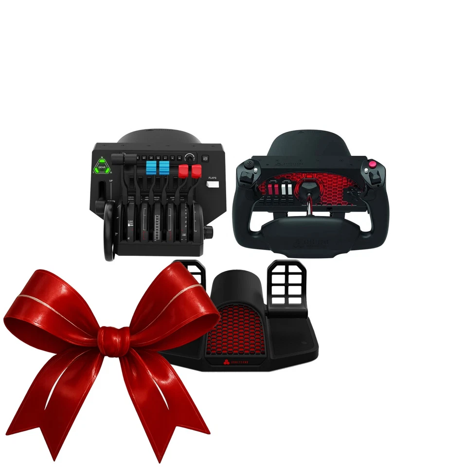 Honeycomb Aeronautical Charlie Rudder Pedals with Bravo Throttle Quadrant Bundle