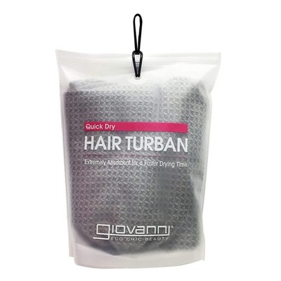 Giovanni Hair Turban Quick Dry Extremely Absorbent Accessory Small, Gray 
