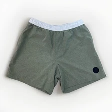 Chubbies Shorts Gym Swim 2.0 Gray Two Tone Stretch Drawstring 5.5” Sz L Excellen