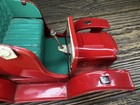 Vintage RARE Japanese Tin Litho Red Convertible Toy Car Green  Opening Trunk — photo 6