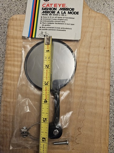Vintage NOS CatEye Left Side Cycling Mirror - BM-300G-L Clamp On Made In Japan - Picture 6 of 7