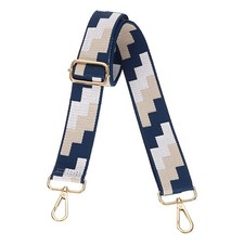 Purse Straps Replacement Crossbody with Light Gold Buckle, Blue