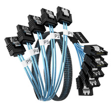 SATA-III Cable, 5Pcs/Set 6Gb/S SATA Cable, 7Pin Flexible SATA Cable, Straight SA