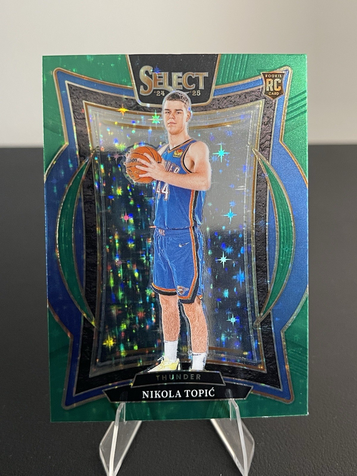 2024-25 Panini Select - Concourse Nikola Topic #89 Green Stars Prizm (RC)