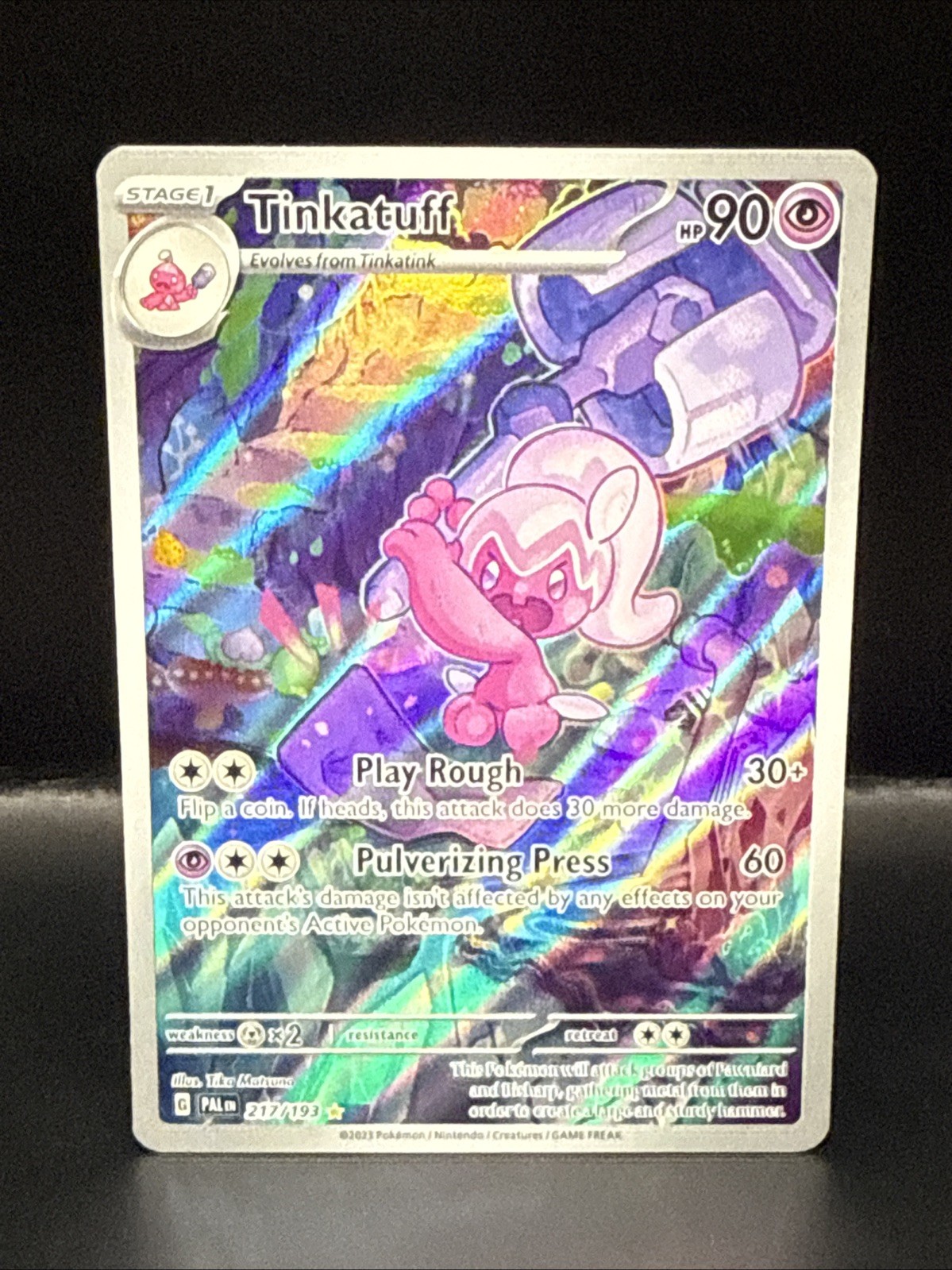 Pokemon Tinkatuff 217/193 Sv02: Paldea Evolved Holo-NM