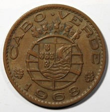 Cabo Verde Portugues - 1 Escudo 1968 / Bela