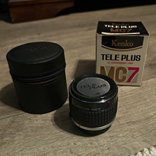 Kenko TELEPLUS MC7 2x Conversion Lens Adapter for Olympus OM w/ box and case