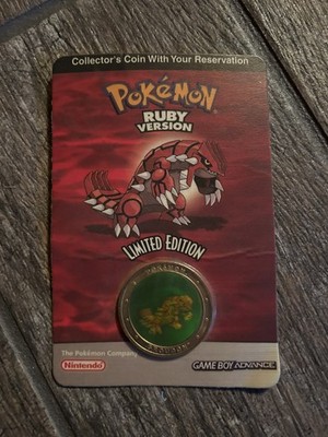 Pokemon Ruby  Limited Edition holographic Collector's Coin Nintendo Sealed