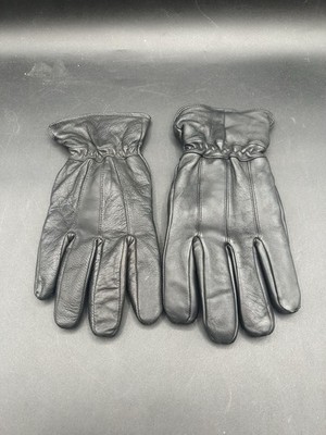 Black Thermosoft Insulated Woman Men Leather Gloves Vintage Nice Warm