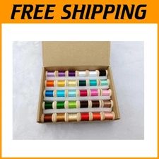 30-Color Mulberry Silk Thread Spools: Ideal for Intricate Handmade Embroidery