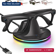 Charging Dock for Meta Ray-Ban Glasses, Charging Stand Compatible with Wayfarer,