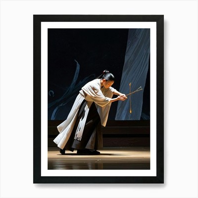 Asian Dancer 2 Art Print Framed Wall Art Poster Canvas Print Picture